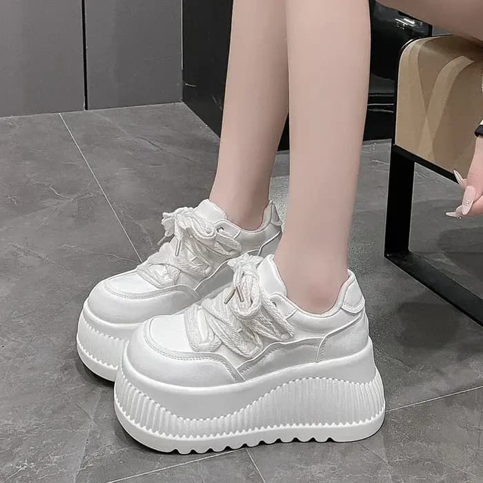 Baskets décontractées à plateforme de 9 cm pour femmes