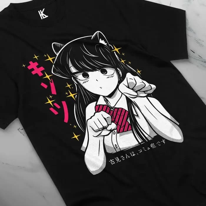 Komi Can't Communicate Anime Tshirt pour filles, T-shirt en coton, Kawaii, Tadano, Manga, Shoko