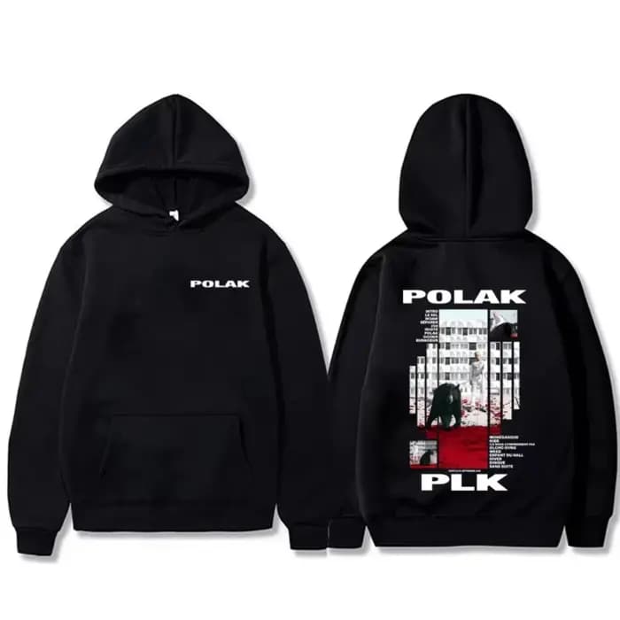 Rappeur Plk Polak sweat à capuche graphique homme Vintage décontracté surdimensionné pull hommes fem