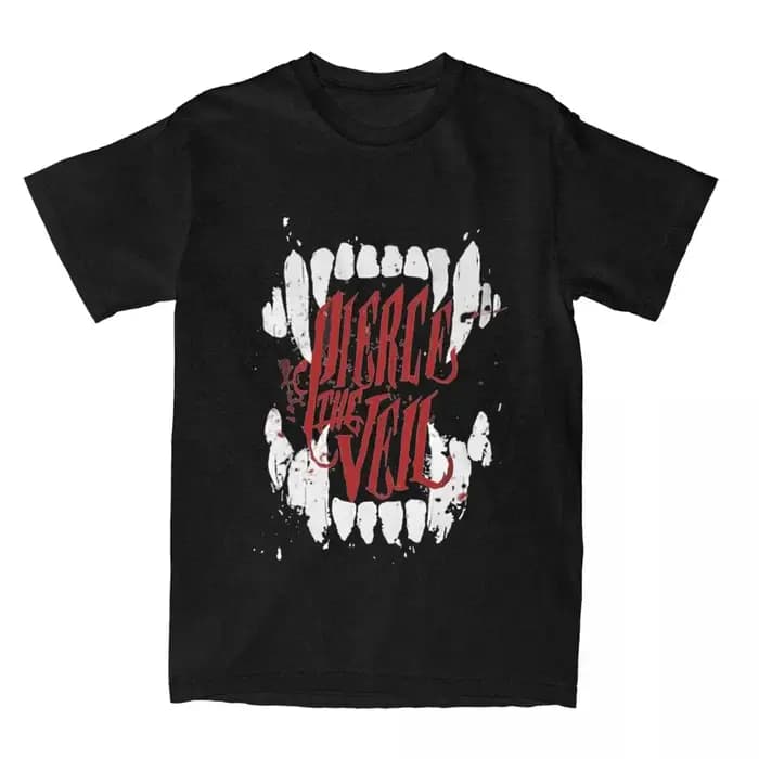 Bande Pierce le voile t-shirts Streetwear polyvalent à manches courtes graphique hommes femmes éléga