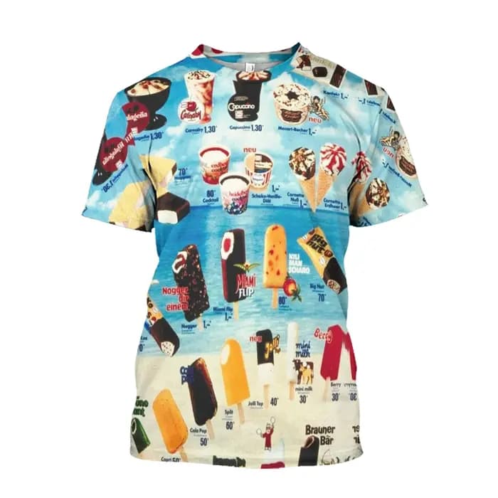 T-shirt imprimé crème glacée pour hommes