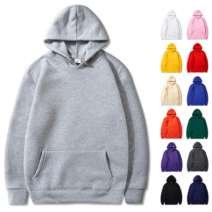 Mode décontracté polaire sweat à capuche pour homme en gros plaine blanc pull