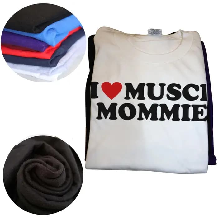 T-shirt graphique drôle I Love Muscle Mommies pour hommes