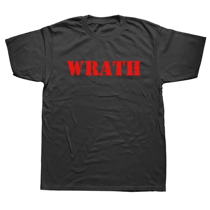 Limité WRATH sélection naturelle Logo imprimé T-Shirt pour hommes mâle coton à manches courtes Streetwear col rond drôle
