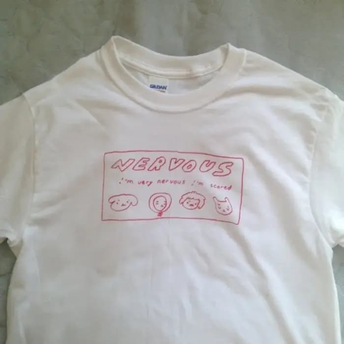 Dessin nerveux mignon graphique T-Shirt unisexe Tumblr mode citations