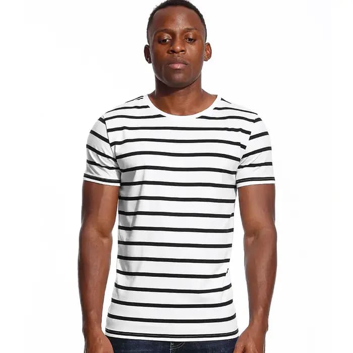 T-shirt à rayures larges et SAINT pour hommes