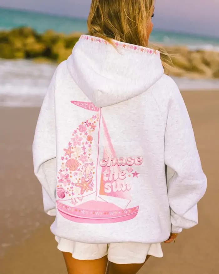 Nouveau sweat à capuche brodé pour femme