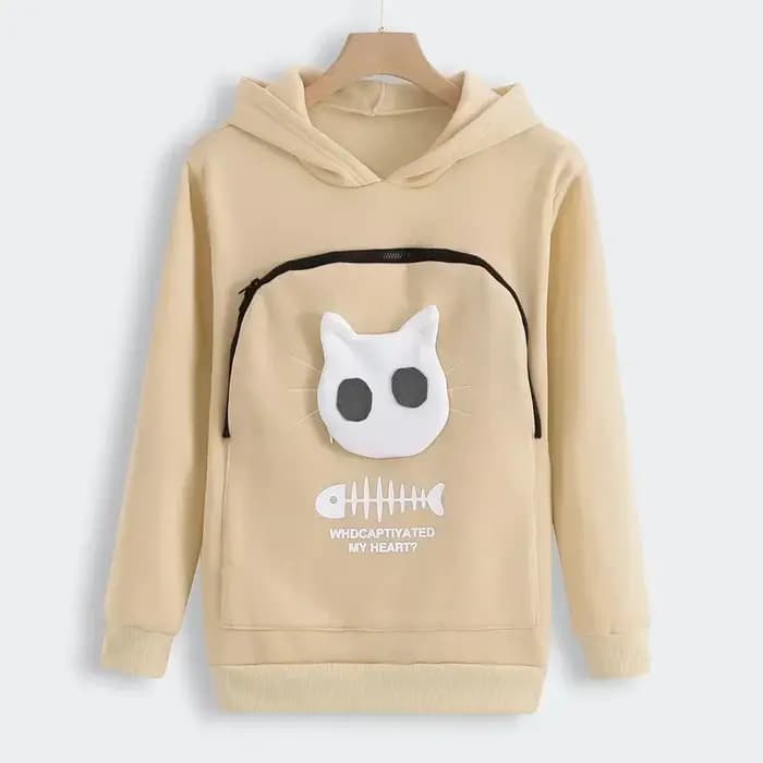 Sweat-shirt à capuche pour homme et femme, avec pochette en forme d'animal, chemisier, hauts de tran