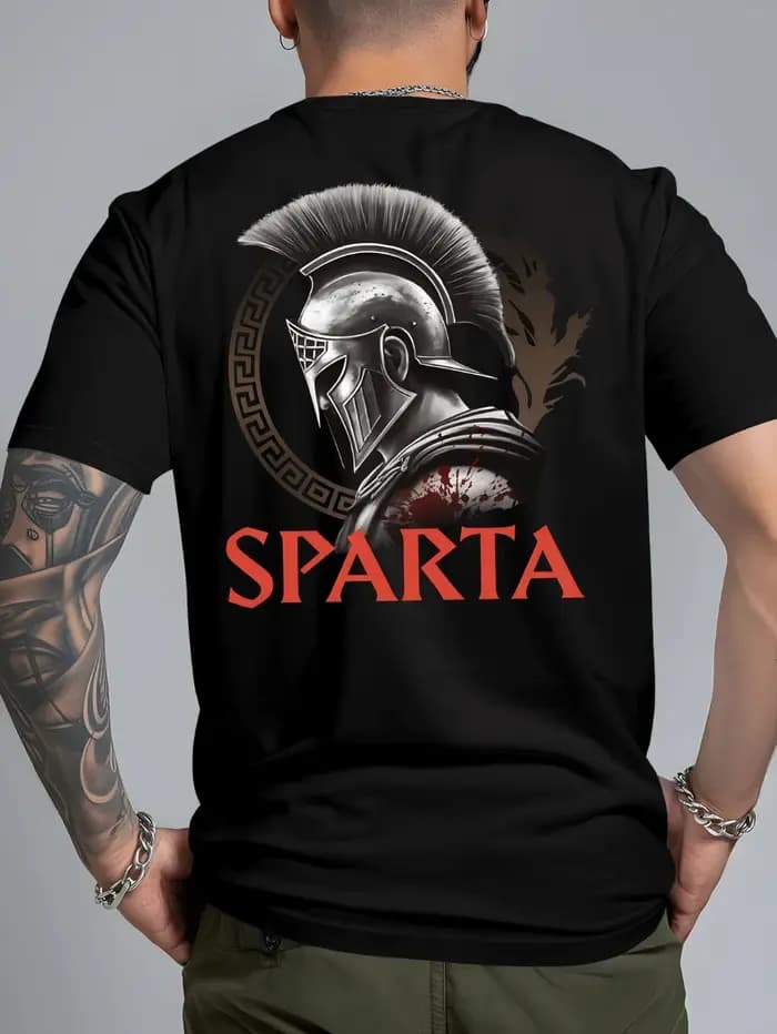 T-shirt de guerrier spartiate pour homme