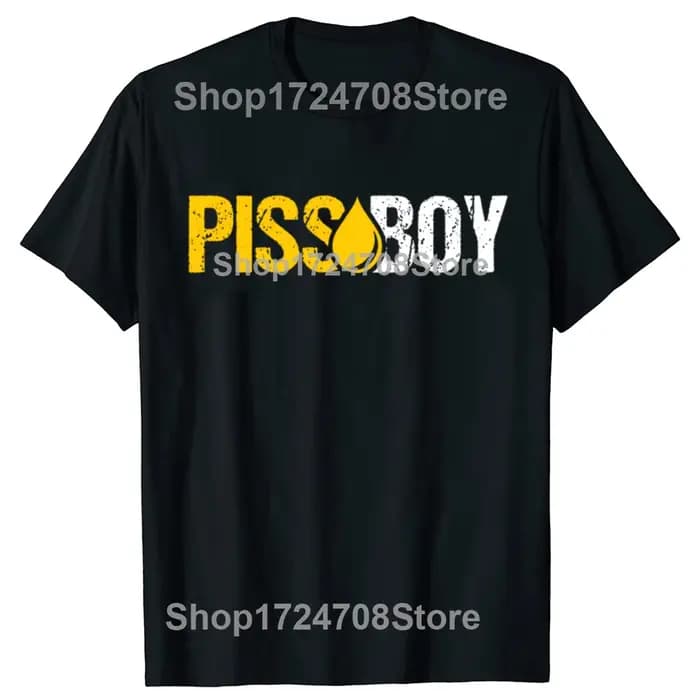 Drôle Piss Boy graphique T-shirts hommes femmes mode t-shirt style décontracté 100% coton ample surdimensionné Pissing