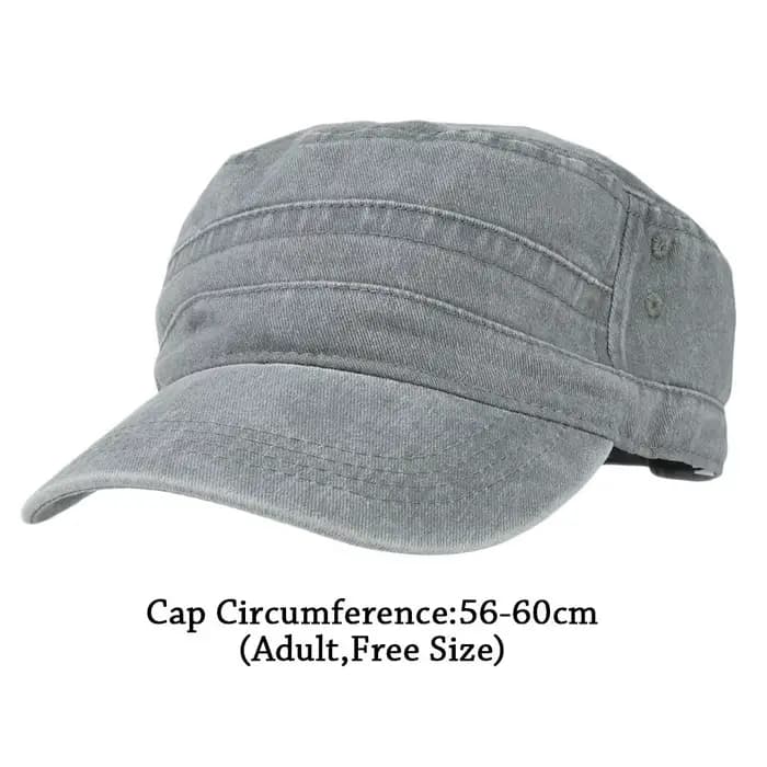 Casquette plate de l'armée en coton pur pour homme