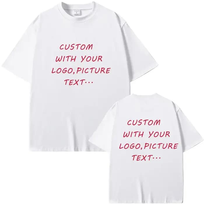 T-Shirt Personnalisé en Pur Coton pour Homme et Femme