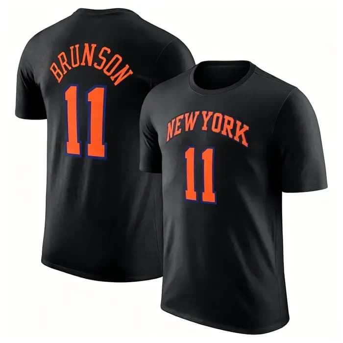 T-shirt de sport respirant Brunson 11 en coton 100% pour homme, maillot de basket-ball tendance de l