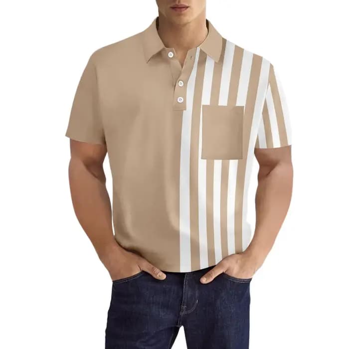 Nouveau T-shirt décontracté pour homme avec poche poitrine