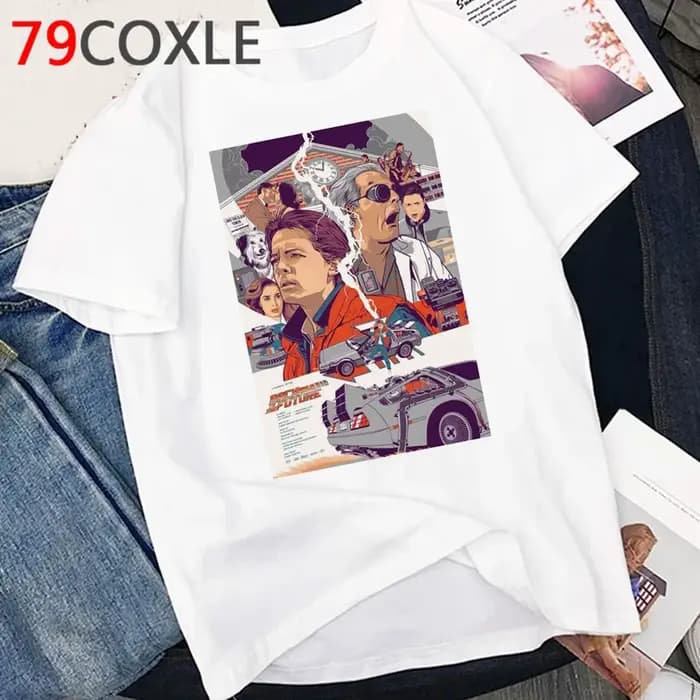 Retour vers le futur T-shirt femmes Kawaii dessin animé