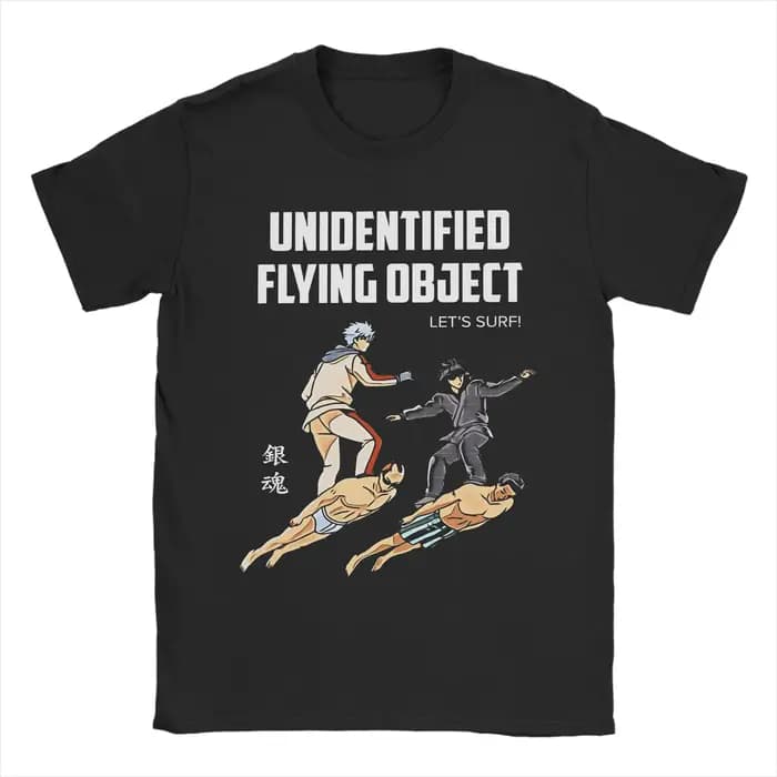 Hommes Gintama permet de Surf Gintoki T-Shirt 100% coton vêtements Vintage à manches courtes col ron