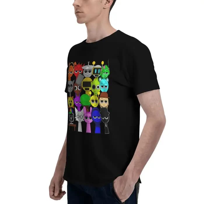 Personnalisé hommes Sprunki T-shirt à manches courtes coton