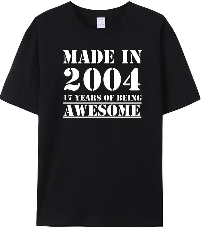 Fabriqué en 2000/2001/2002/2003/2004/2005 petit ami t-shirts Hip Hop cadeau d'anniversaire top t-shirts 100% coton Cool t-shirt