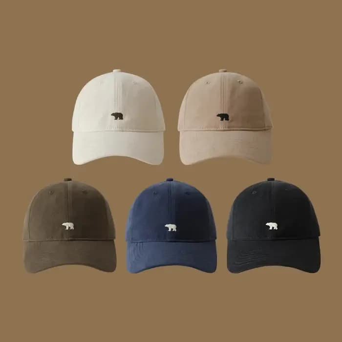 Casquette de baseball brodée ours polaire