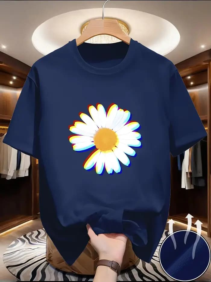T-shirt pour homme à col rond et manches courtes