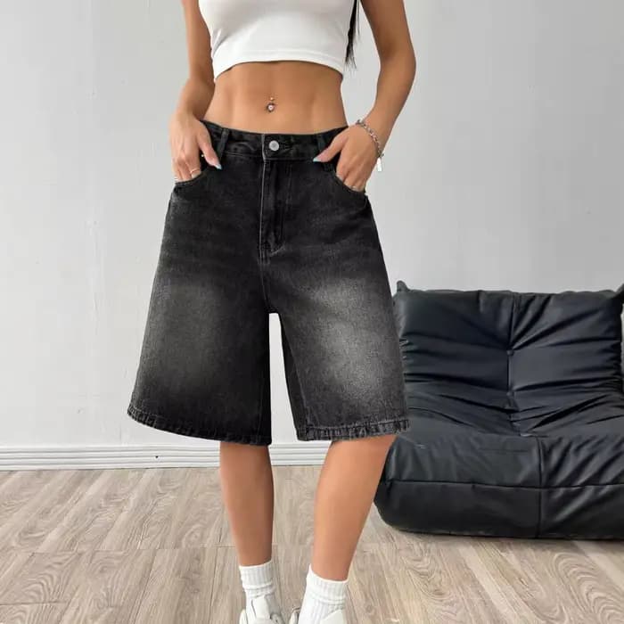 Shorts en jean Bermuda pour femme