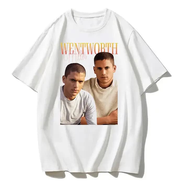 Hommes Vintage t-shirts série Tv Prison Break vêtements esthétiques Michael Scofield Y2k chemise Streetwear imprimé T-shirt haut coton