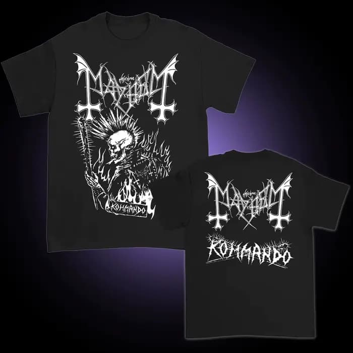 Mayhem Black Metal Band T-shirt Homme Femme Décontracté Pur Coton