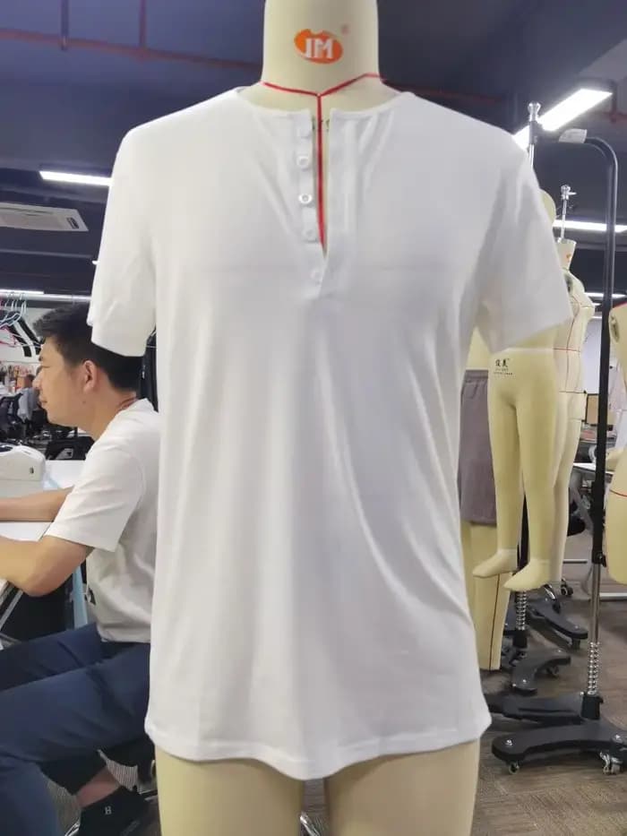 T-shirt Henley décontracté sexy pour homme 3XL