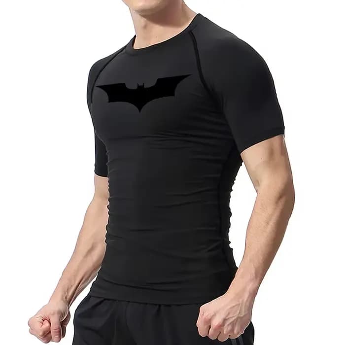 Chemises de Compression imprimées chauve-souris pour hommes