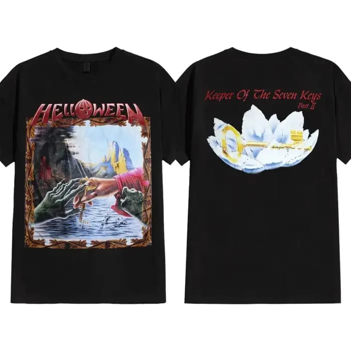 Bande de métal lourd Helloween World Tour Merch T-shirt femmes hommes