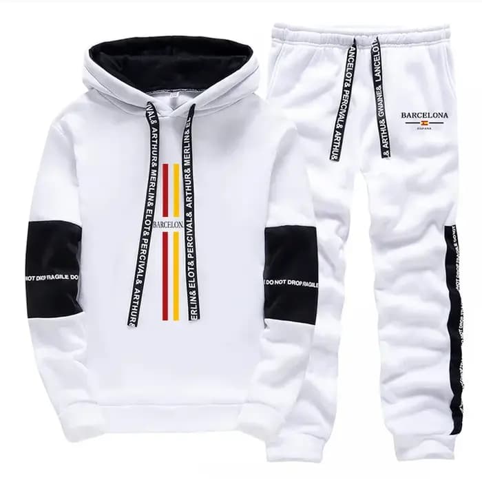 Ensemble de survêtement décontracté pour homme : sweat à capuche et pantalon de jogging polyvalent pour le sport et les activités de plein air