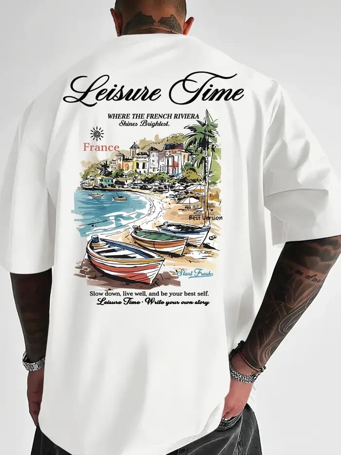 T-shirt de style vacances pour hommes