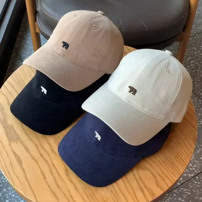 Casquette de baseball brodée ours polaire