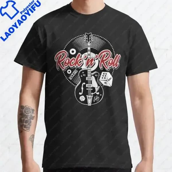 Gothique Rockabilly Rock and Roll Creative TShirt Cool Men Skull Dice Rockers Graphic Tshirts Male Fashion Hip-hop Y-XS-4XL