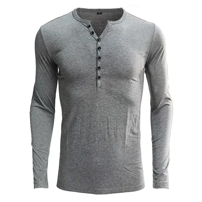 Polo décontracté à manches longues pour homme