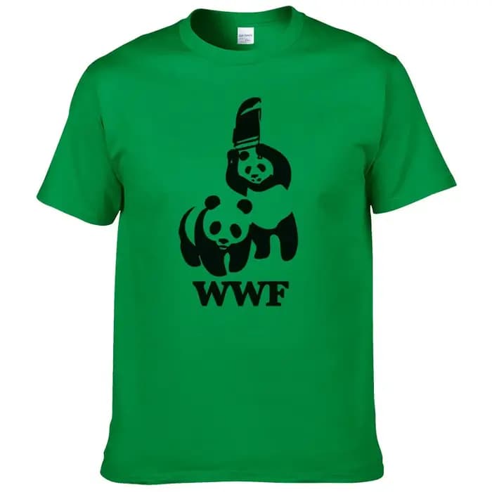 Panda comédie à manches courtes Cool Camiseta T-shirt hommes