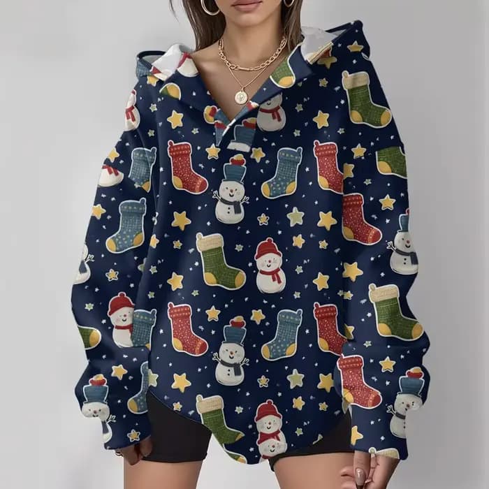 Sweat à capuche surdimensionné décontracté pour femme