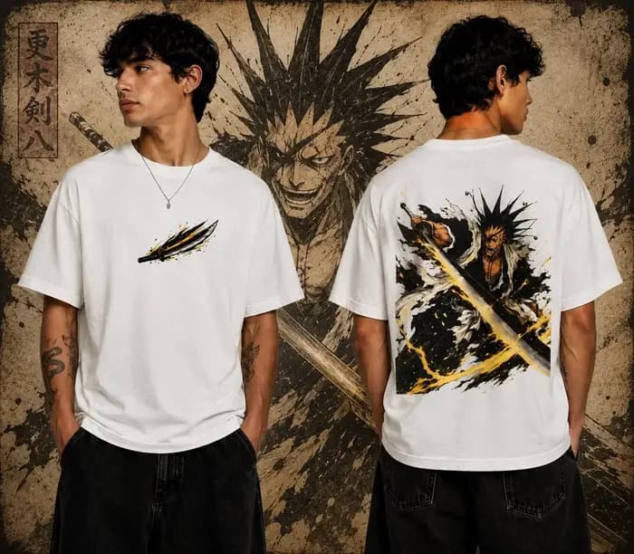 T-shirt à manches courtes BLEACH Zaraki Kenpachi