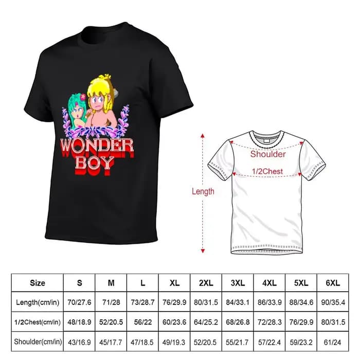 T-shirt imprimé WONDER BOY ARCADE SCREEN pour homme, vêtement estival