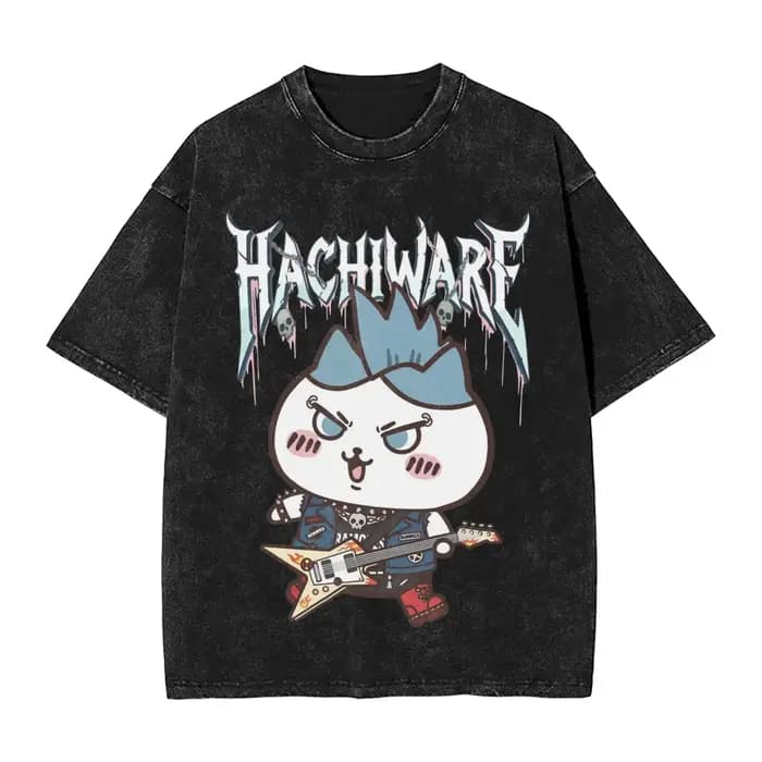 T-shirt délavé Kawaii Chiikawas