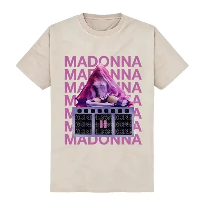 T-shirt unisexe streetwear Madonnaa CONFESSIONS II