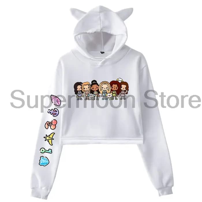 Kpop Katseye Anime Logo sweat à capuche 2025 beau Chaos Tour oreilles de chat