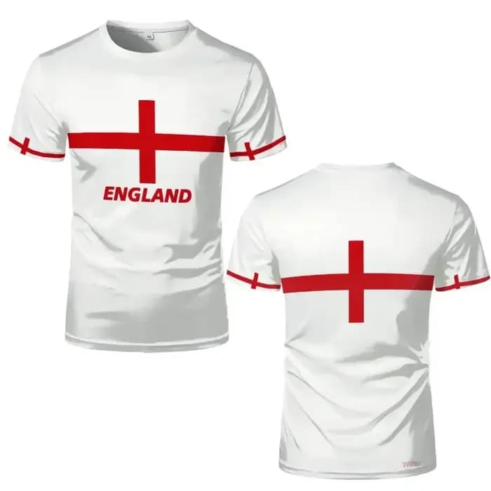 T-shirt de sport graphique Angleterre pour hommes et femmes