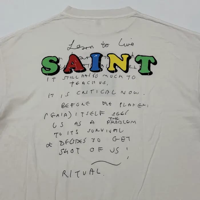 T-shirt surdimensionné Saint Everything Begins With E pour hommes et femmes
