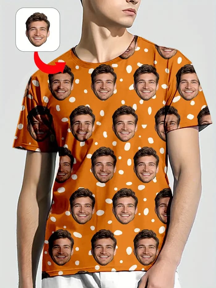 T-Shirt à Manches Courtes et Col Rond pour Homme
