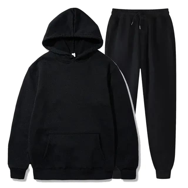 Sweat à capuche en polaire de base et pantalons de survêtement Ensemble hommes