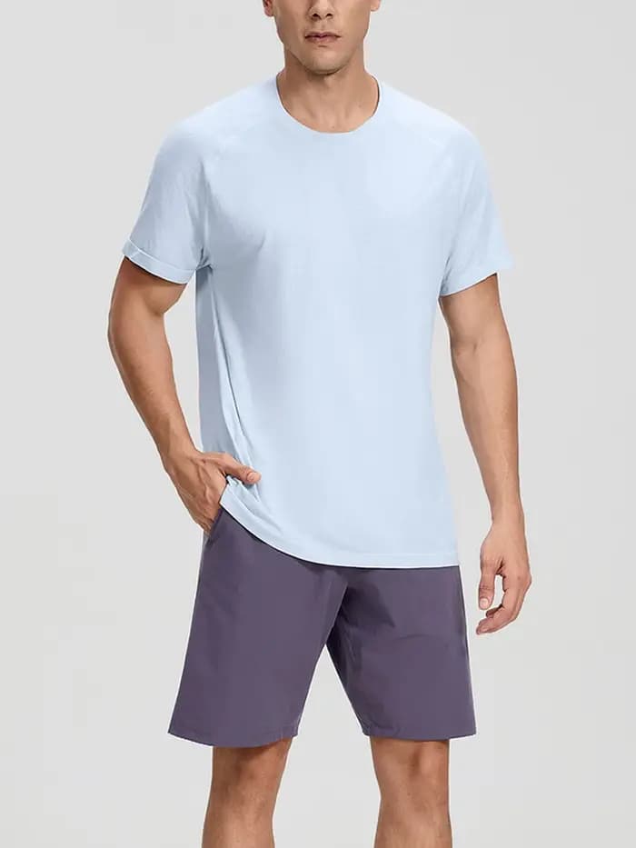 VITALINOVO T-shirt de sport pour homme à manches courtes