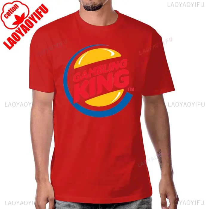 Drôle jeu roi T-Shirt Vegas Roulette Slot Poker jeu décontracté mode Streetwear homme