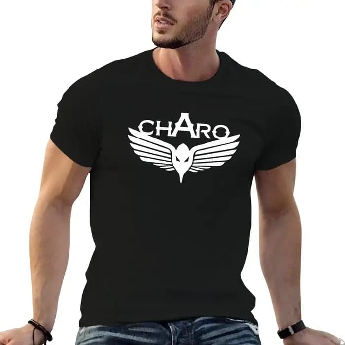 T-shirt unisexe en coton à manches courtes avec logo Charo Niska Wing, style streetwear décontracté