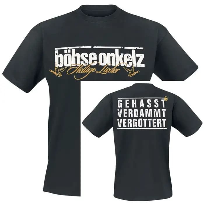 T-shirt en coton graphique Hot Böhse Onkelz unisexe, manches courtes, tendance, marque de luxe, déco